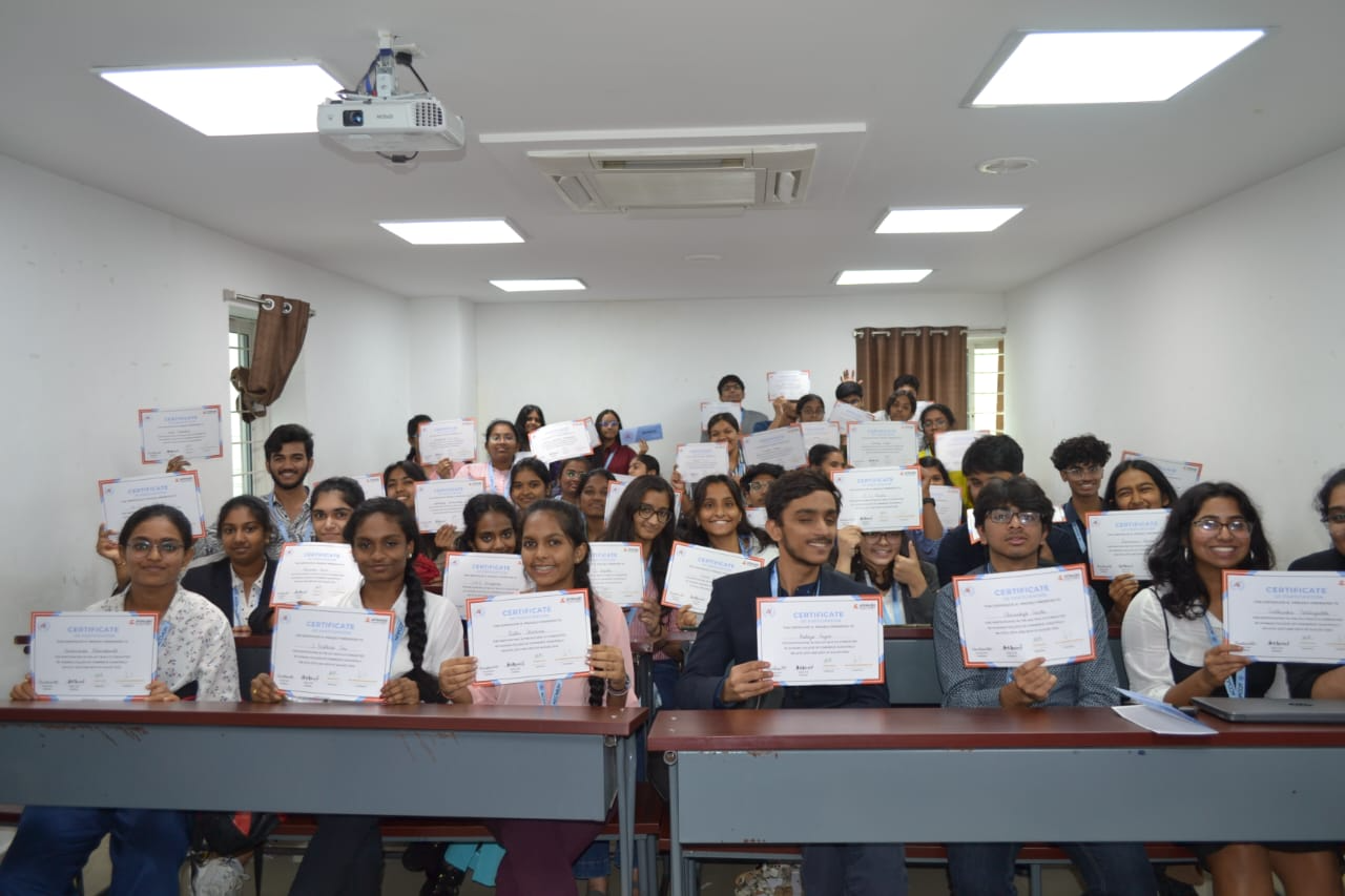 ACCMUN 2.0 delegates with certificates